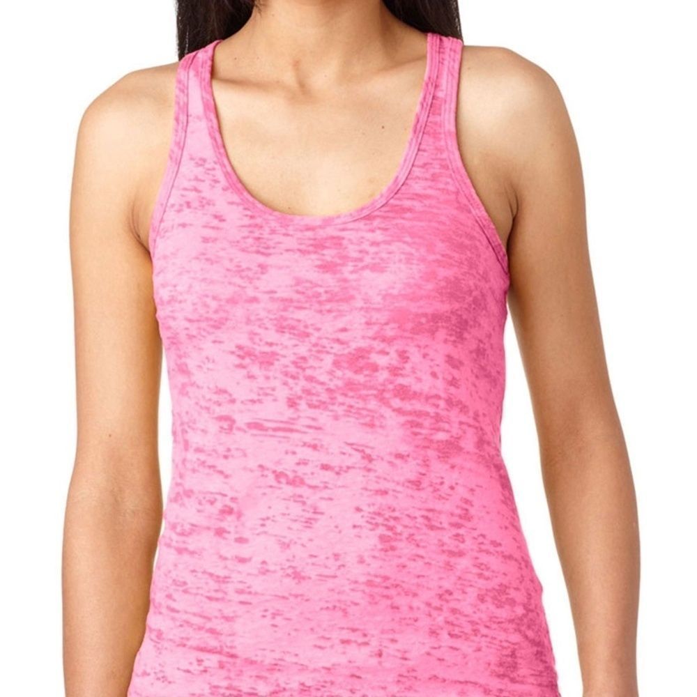 Over The Limit Pink Burnout Racerback Tank Top‎ S